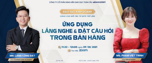 ỨNG DỤNG LẮNG NGHE VÀ ĐẶT CÂU HỎI TRONG BÁN HÀNG